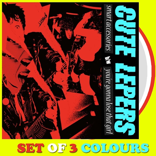View full size The Cute Lepers - Smart Accessories bundle pack 3 x 7" singles(Red, White & Clear)