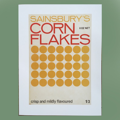 View full size Sainsbury's Cornflake Print
