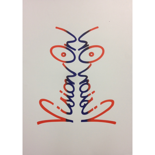 View full size Vision On "Blended Colours" Limited Screenprint.
