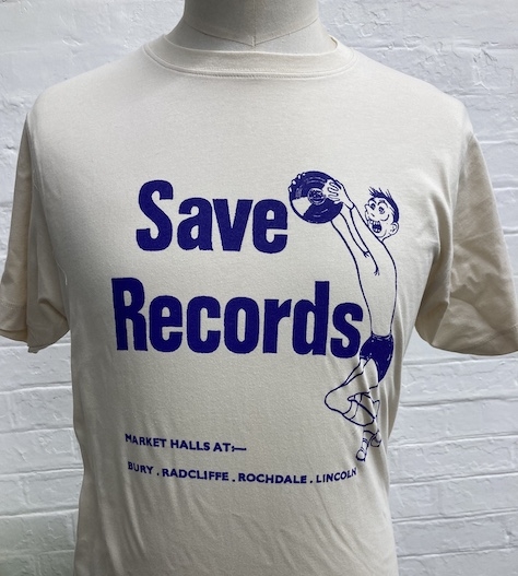 View full size SAVE RECORDS CREAM / PURPLE TEE