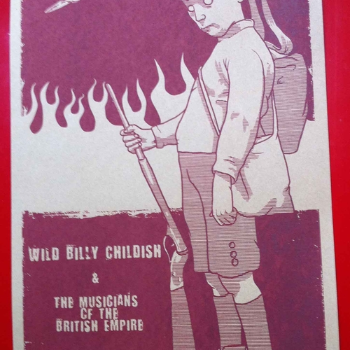 View full size Billy Childish, Wild Billy Childish And The Musicians Of The British Empire - Billy Childish & The MBE's - End Of The Road 2008 Festival poster (brown card)