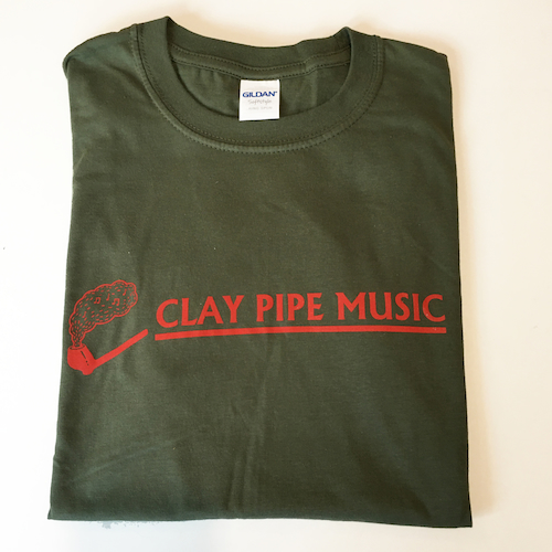View full size Army Green Clay Pipe Music T-Shirt