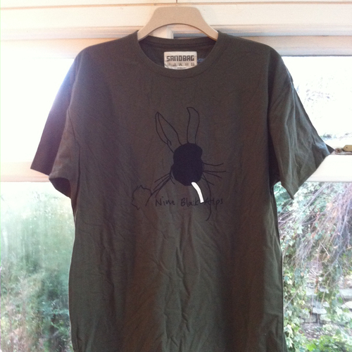 View full size Nine Black Alps - Nine Black Alps Green Rabbit T-shirt