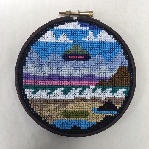View full size Beach Sighting cross stitch embroidery