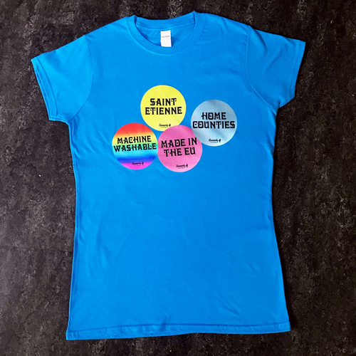 View full size Home Counties - Womens Sapphire Tee - multi sticker design