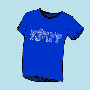View full size Psapp Cat Blue T-Shirt