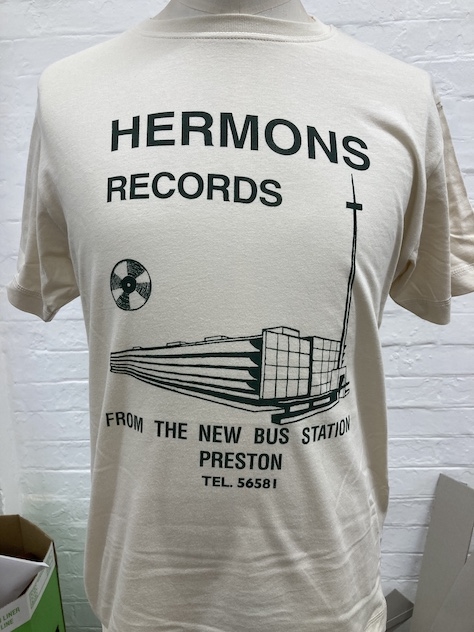 View full size HERMONS RECORDS BRUTALIST TEE
