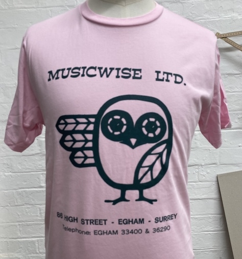 View full size Musicwise owl pale pink tee